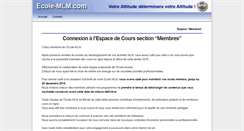 Desktop Screenshot of ecole-mlm.com