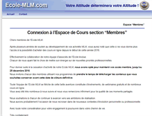 Tablet Screenshot of ecole-mlm.com